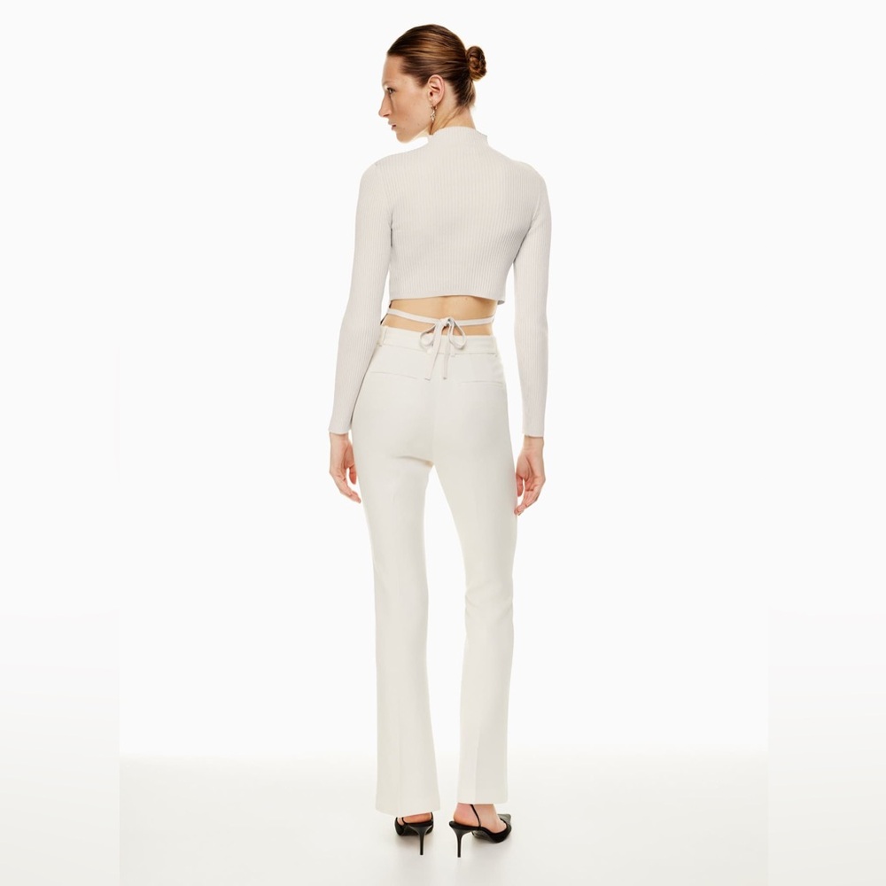 BABATON SCULPT KNIT TIE BACK TOP